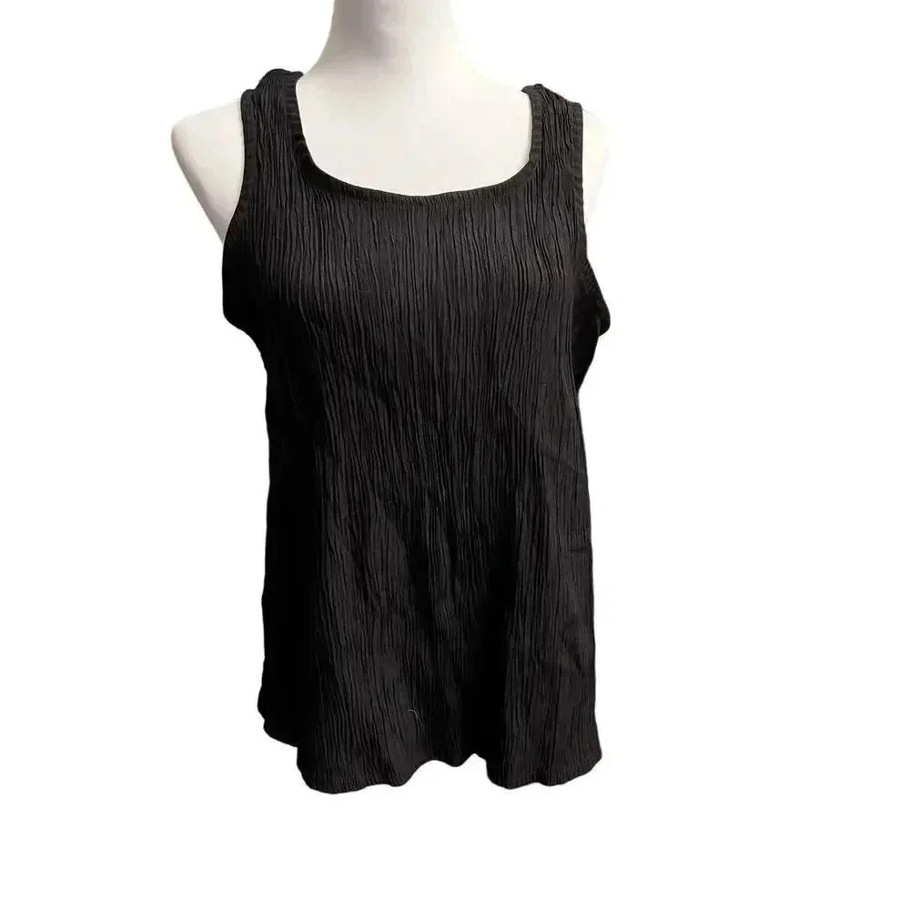 Jaclyn smith classic tank top rayon poly blend xL black - Picture 3 of 5